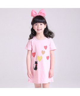 New cotton pajama set for girls comfy sleepwear ca...