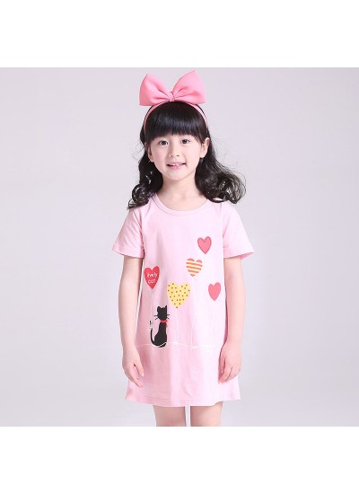 New cotton pajama set for girls comfy sleepwear can wear outside