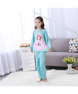 Long sleeved children's cartoon pajamas,girls Frozen queen Anna pajama