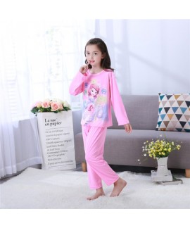 Long sleeved children's cartoon pajamas,girls Frozen queen Anna pajama