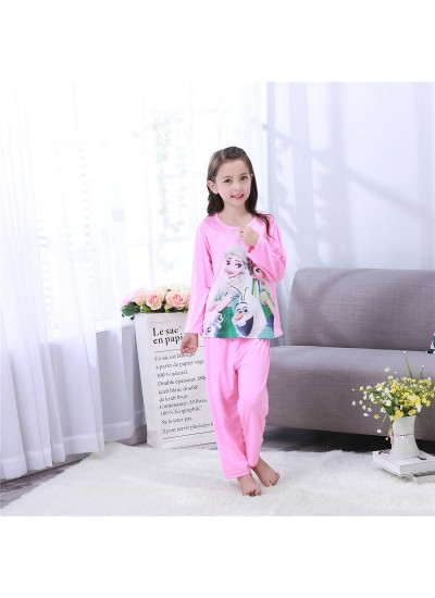 Long sleeved children's cartoon pajamas,girls Frozen queen Anna pajama