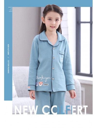 long sleeves cotton Girls Pyjamas,spring and autumn cartoon pajama sets