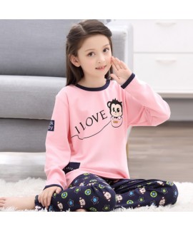 Girls Cotton print Pajama sets Spring and Autumn Long Sleeve children pajama sets