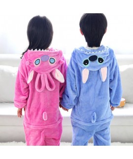 Children Dinosaur animals long sleeves pajama sets comfy flannel twins Onesie lounge pyjamas