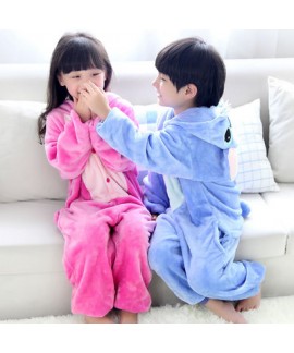 Children Dinosaur animals long sleeves pajama sets comfy flannel twins Onesie lounge pyjamas