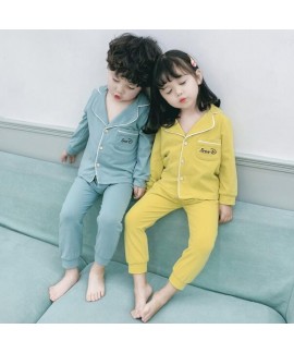 Long Sleeve Cotton Thin Cardigan Children's Pajama...