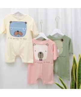 Onesies knitted Thin Children's Short Sleeve Home Wear