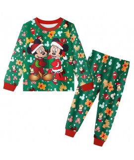 Christmas Pajamas Disney Kids Red Fall Winter Chri...