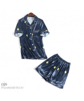 New Sweet and Lovely Short Sleeve ladies silk nightgown for summer Leisure Ice Silk female pajamas