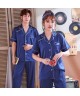 New silk-like couple's pajamas set thin Ice-silk c...