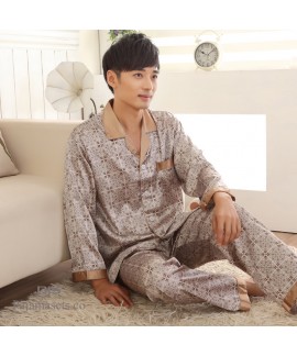 Thin comfy silk like men's sleepwear for winter ch...