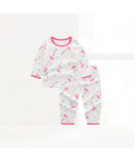 Spring And Summer Bamboo Fiber Children Suits Long Sleeved Pajamas For Boys And Girls