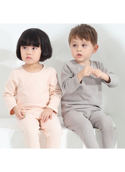 Spring Bamboo Fiber Baby Trousers Suits Girls Boys Underwear Bottoming Pajamas