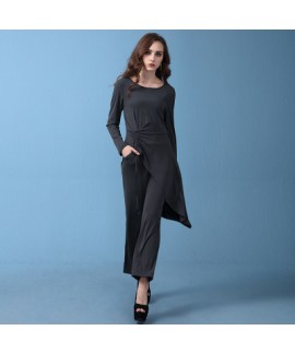 Casual womens lounge pajama set irregular pleated knitted comfy ladies sleepwear