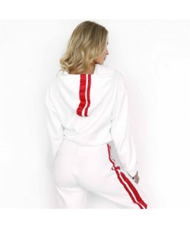 comfy lounge pajamas for sport stripes short tie lace hooded pjs
