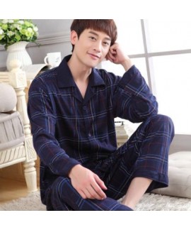 long sleeves Cotton men's pyjamas loose fitting comfy pajama sets