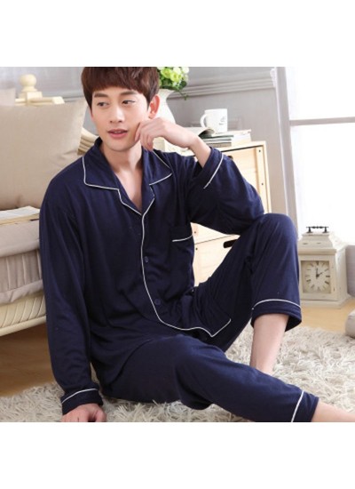 long sleeves Cotton men's pyjamas loose fitting comfy pajama sets