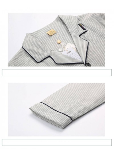 cotton long sleeved Pajama sets men's spring autumn comfortable
