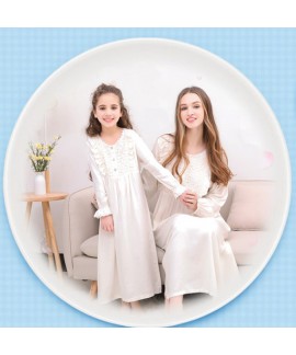 Cotton White Ladies pajamas,girls nightwear casual pyjamas