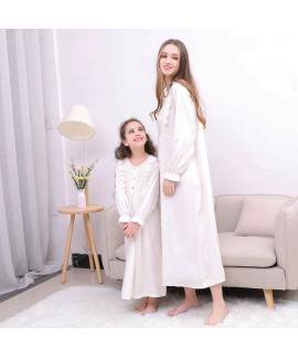 Cotton White Ladies pajamas,girls nightwear casual...