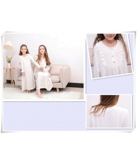 Cotton White Ladies pajamas,girls nightwear casual pyjamas