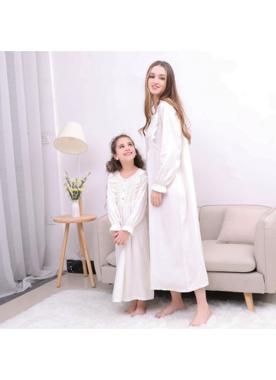 Cotton White Ladies pajamas,girls nightwear casual pyjamas