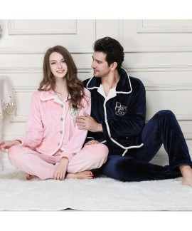 Winter Flannel Nightgown Thickened pyjamas Set Home pajama sets