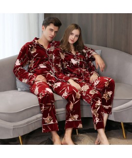 long-sleeved Lovers' loose pajama sets in autumn and winter