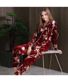 long-sleeved Lovers' loose pajama sets in autumn and winter