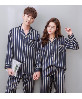 long sleeves couple comfy pjs for spring satin sil...