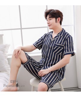 long sleeves couple comfy pjs for spring satin silky female pajama set men's sleepwear