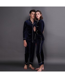 Long sleeve fashionable couple pajamas,velvet pajama sets