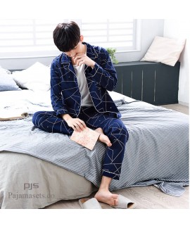 Long Sleeve Couple Cotton Sleepwear cute Women's pajama sets Men's pjs for spring and autumn