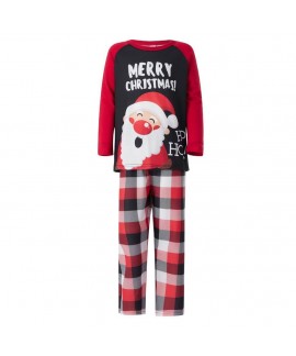 New snowman letters parent-child family christmas pjs matching sets Wholesale and Retail