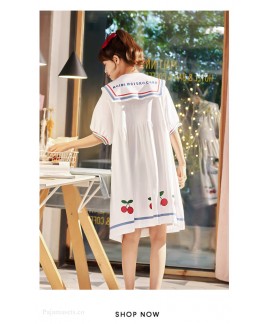 Chibi Maruko Summer Thin Nightdress Short-sleeved Pajamas Cotton Loose Mid-length Home Service Wholesale