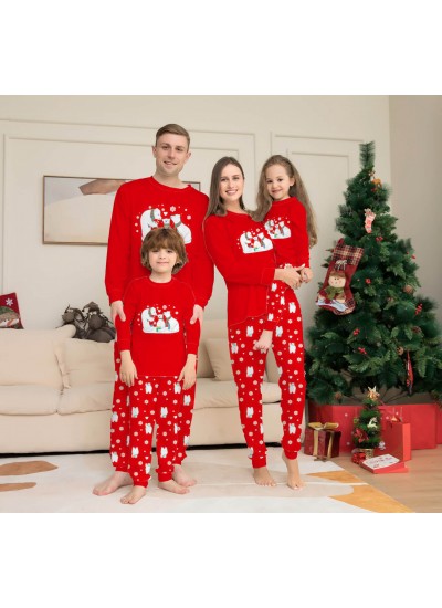 ebay Autumn Winter Red Snowman family christmas pajamas 2023 Wholesale and Retail