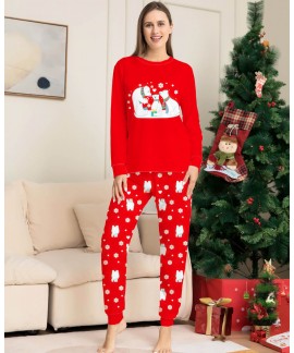 ebay Autumn Winter Red Snowman family christmas pajamas 2023 Wholesale and Retail