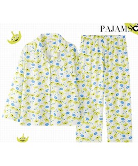 Roller rabbit ins thin couple pajamas spring autum...