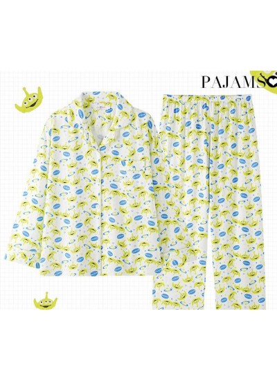 Roller rabbit ins thin couple pajamas spring autumn long-sleeved cartoon PJ Wholesale and Retail