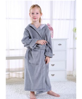 Girl winter shark bathrobe pure cotton absorbent thick pajamas Wholesale and Retail