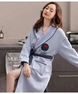 Air cotton pajamas rose print autumn winter thickn...