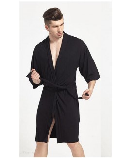 Cotton Summer Sleepwear Male Mid Sleeve Robe Modal Cotton Pajamas For Men Spring And Autumn Bathrobe Wholesale