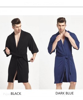 Cotton Summer Sleepwear Male Mid Sleeve Robe Modal Cotton Pajamas For Men Spring And Autumn Bathrobe Wholesale