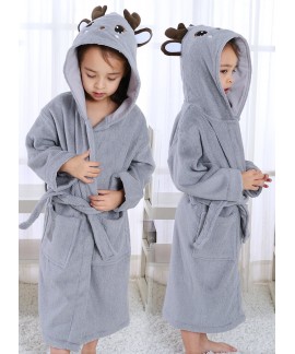 Children's cotton unicorn nightgrown towel autumn winter girls hooded swimming bathrobe Wholesale and Retail
