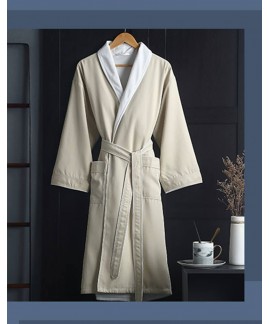 Hotel quality Long night gown pure cotton absorbent bathrobe soft and quick-drying thick men's pajamas wholesale