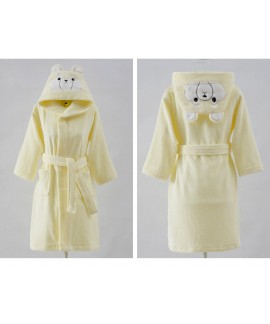 Pure cotton children's bathrobes autumn and winter cartoon hooded pajamas for boys and girls wholesale