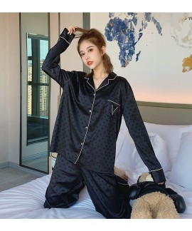 VS New Reflective Silk Women's Polka Dot Thin Pajamas Homewear wholesale