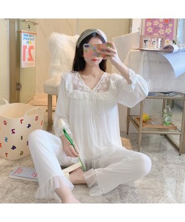 New lace palace princess style pajamas women pure ...