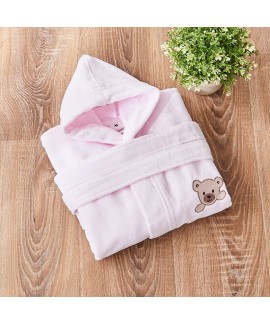 Cotton hooded bathrobe Towel cartoon bear print kids cartoon thick spring autumn pajamas Wholesale and Retail