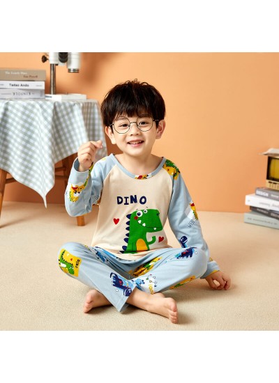 Dinosaur children's encanto pjs boys' fall cotton long-sleeved pants set Wholesale and Retail